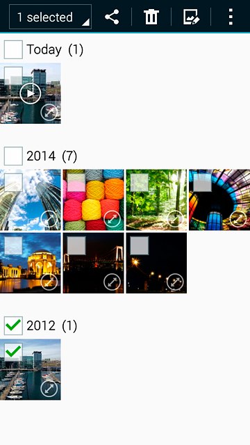 Press the share icon.