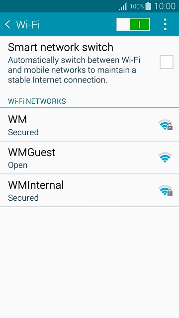 A list of Wi-Fi networks within range is displayed.Press the required Wi-Fi network.