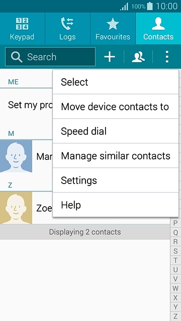 Press Settings.