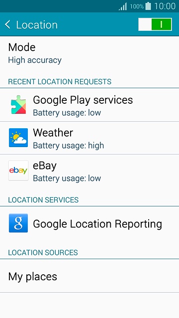 Press the indicator next to 