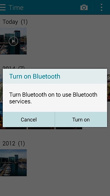 If Bluetooth is turned off:Press Turn on to turn on Bluetooth.