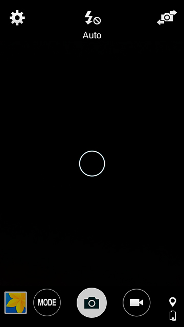 Press the flash icon repeatedly to turn the function on or off.
