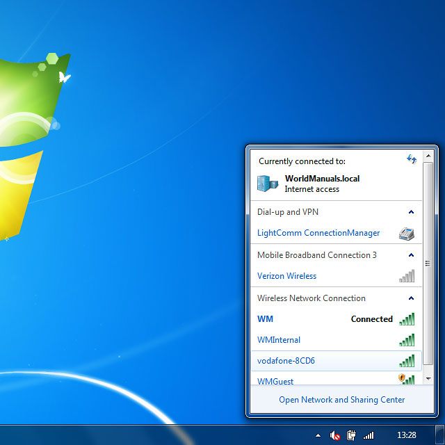 Highlight the name of your Wi-Fi hotspot.