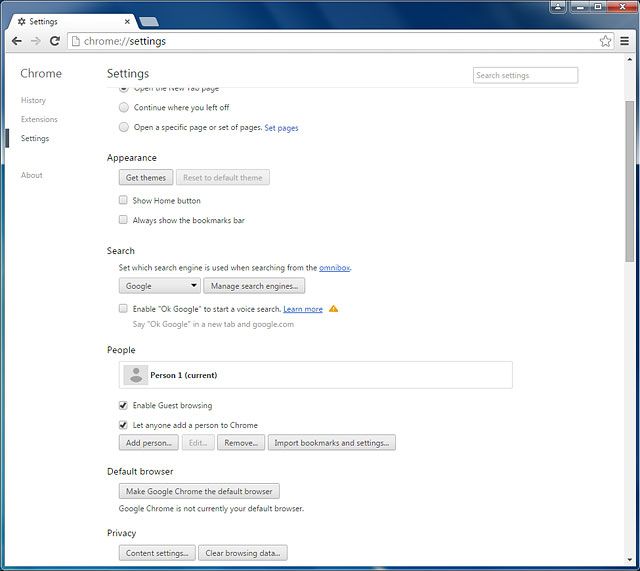 Click Clear browsing data....