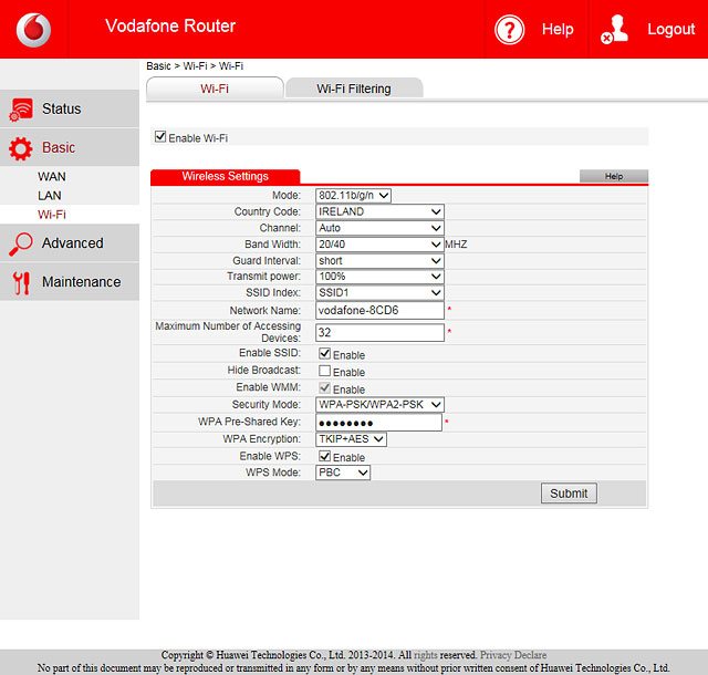 Click the drop down list next to 