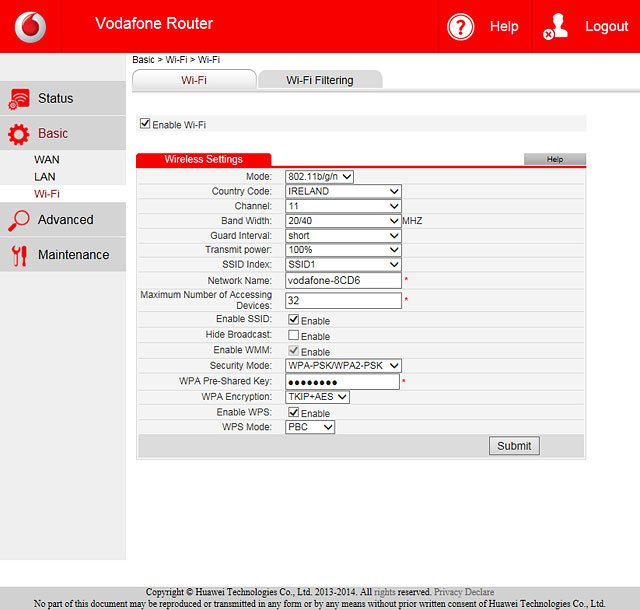 Click the drop down list next to 
