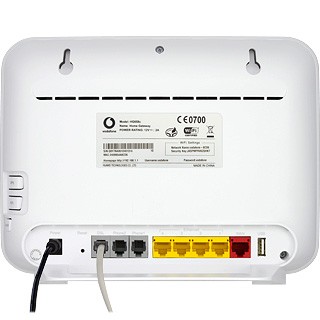 You'll find the password and name of the Wi-Fi hotspot on the back of your router.