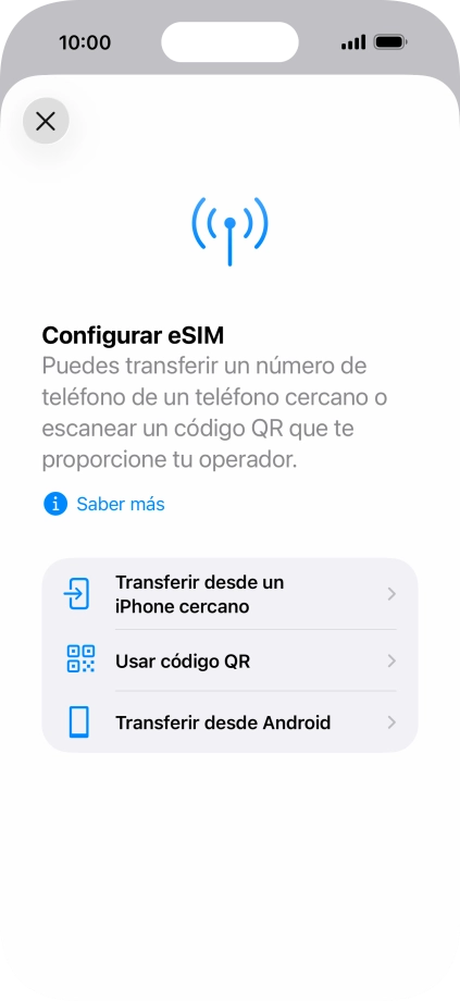 Pulsa Usar código QR.