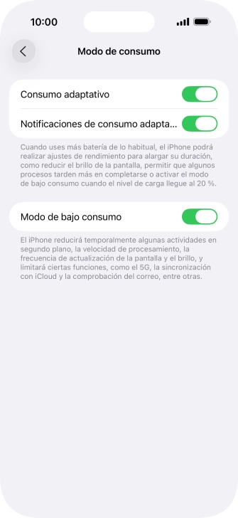 Desliza el dedo hacia arriba desde la parte inferior de la pantalla para terminar y volver a la pantalla de inicio.