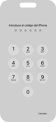 Utiliza el código de seguridad que has creado. La app está ahora bloqueada.