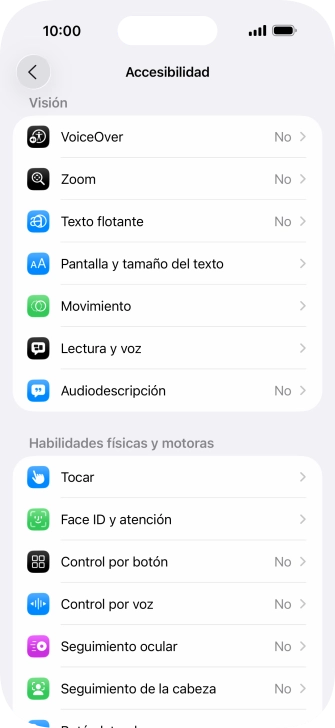 Pulsa una categoría bajo 