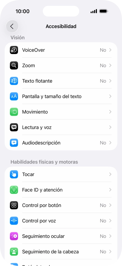 Pulsa una categoría bajo 