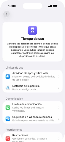 Pulsa Seguridad en las comunicaciones.