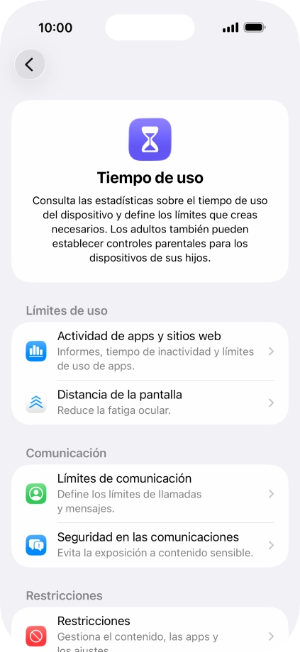 Pulsa Seguridad en las comunicaciones.