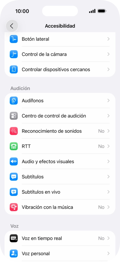 Pulsa una categoría bajo 