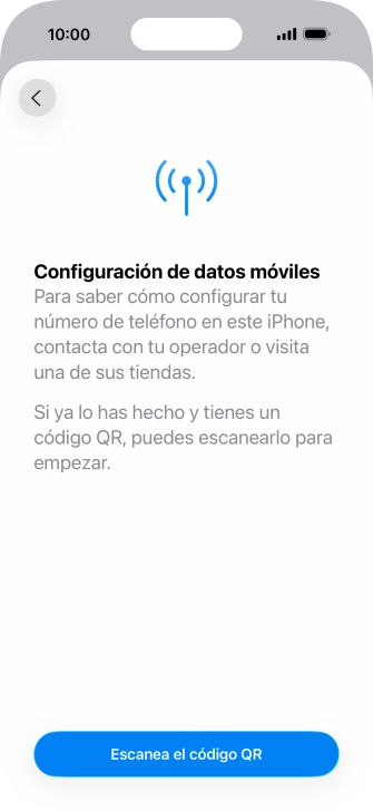Pulsa Escanea el código QR.