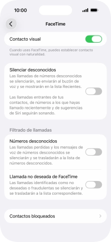Pulsa Contactos bloqueados.