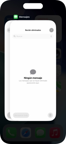 Arrastra hacia arriba la aplicación deseada para cerrarla.