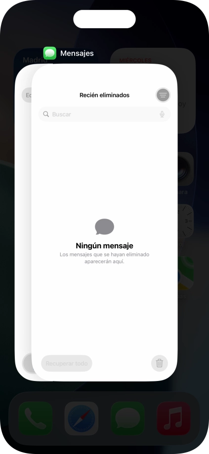 Arrastra hacia arriba la aplicación deseada para cerrarla.