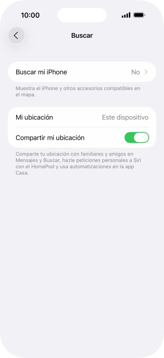 Pulsa Buscar mi iPhone.