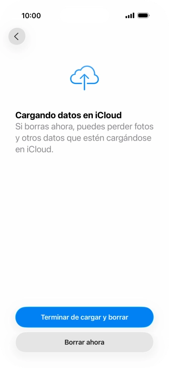 Pulsa Borrar ahora.