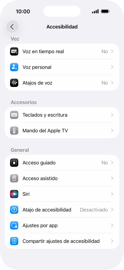 Pulsa una categoría bajo 