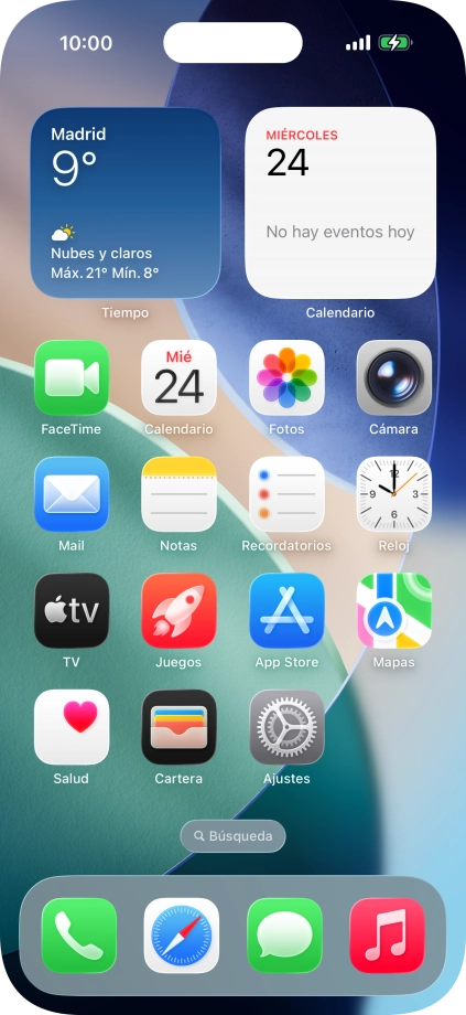 Cuando el icono de carga de batería aparece en la pantalla, el teléfono se está cargando.