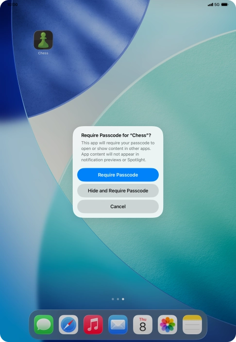 Press Require Passcode.