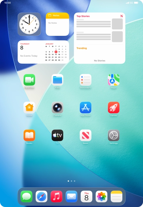 The network mode icon shows the network mode currently used by your tablet.