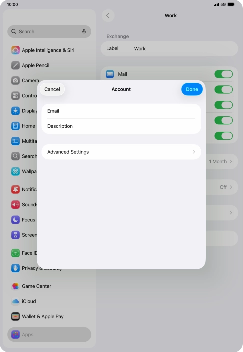 Press Advanced Settings.