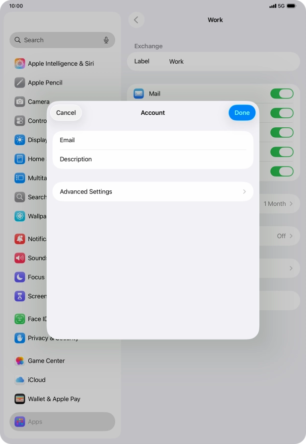 Press Advanced Settings.