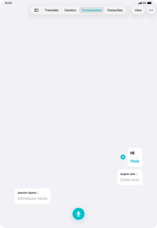 Press the menu icon.