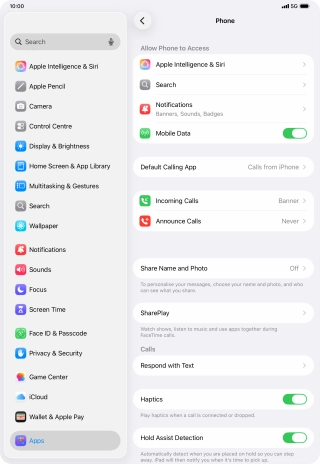 Press Announce Calls.