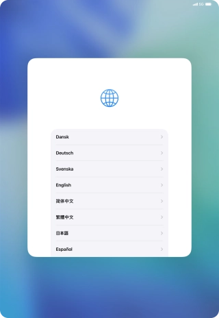 Press the required language.