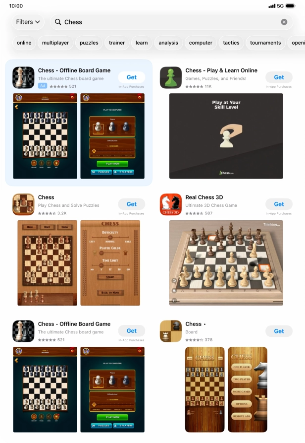 Press the required app.