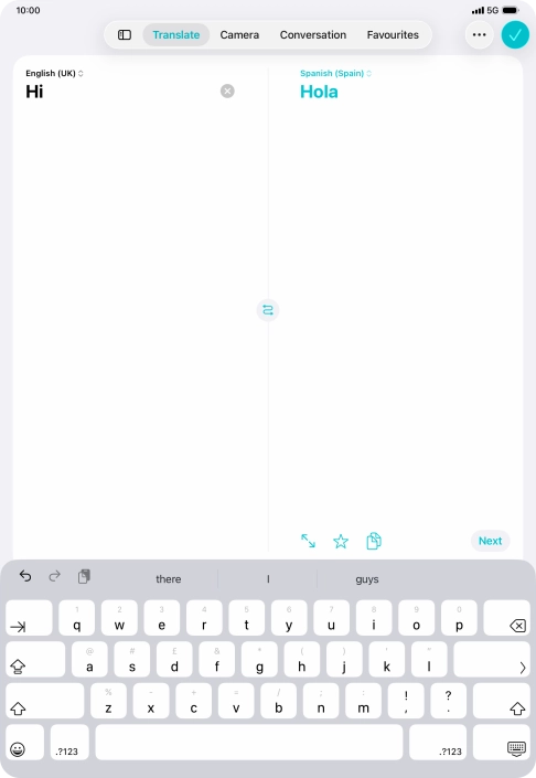 Press the enter icon.