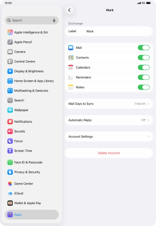 Press Delete Account.