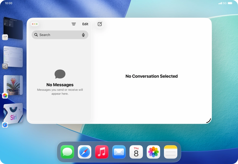 If you've selected Stage Manager for multitasking, you can press and drag the required running application to the centre of the screen.