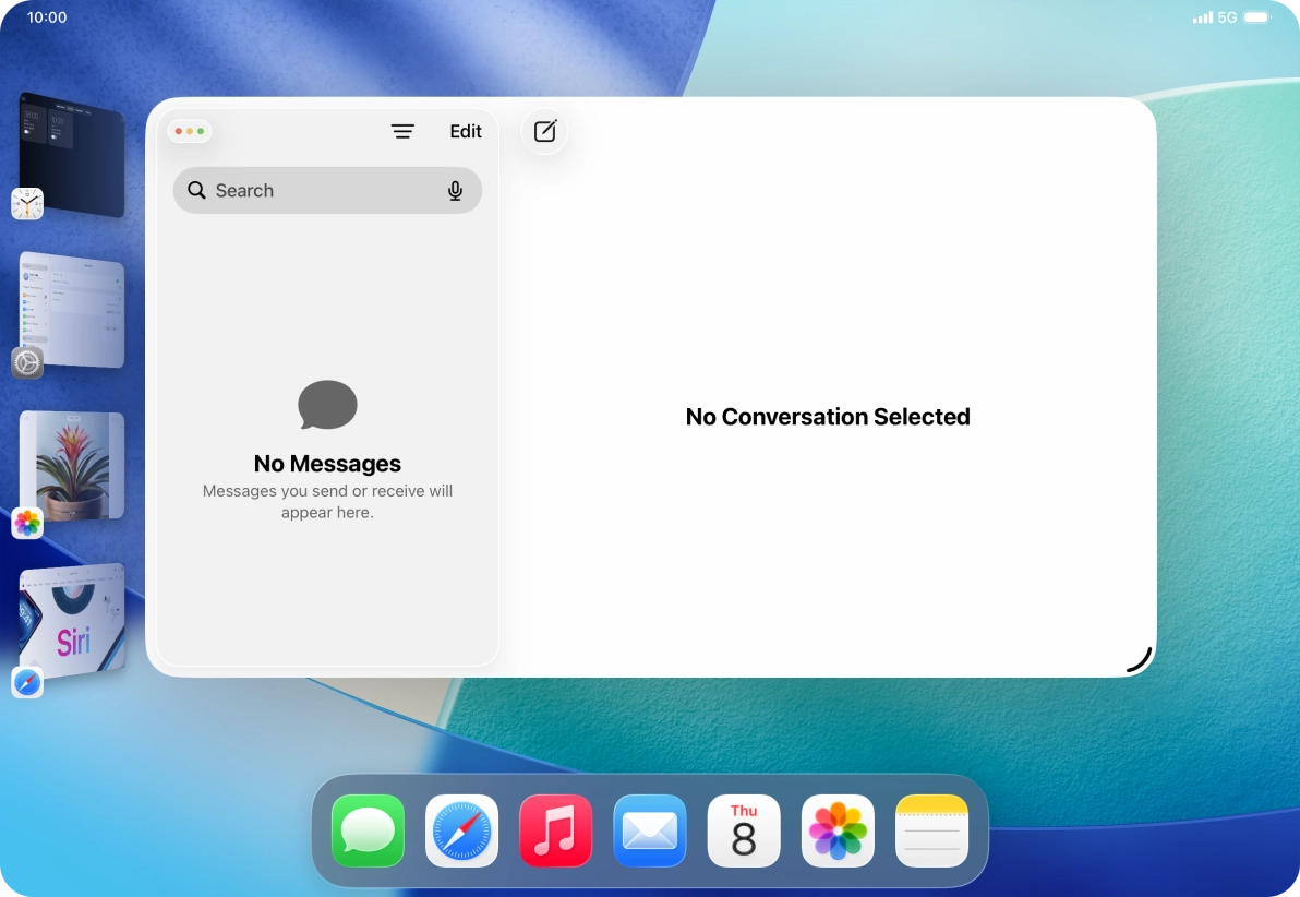 If you've selected Stage Manager for multitasking, you can press and drag the required running application to the centre of the screen.
