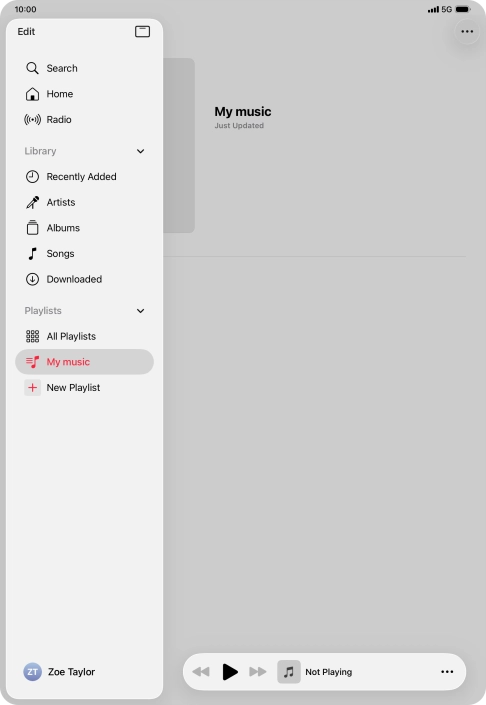 Press anywhere on the screen.