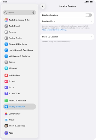 Press the indicator next to 