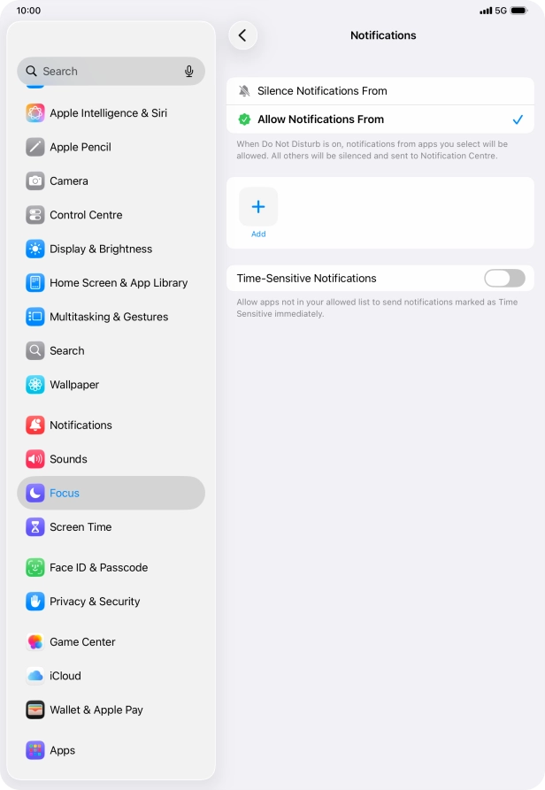 Press the indicator next to 