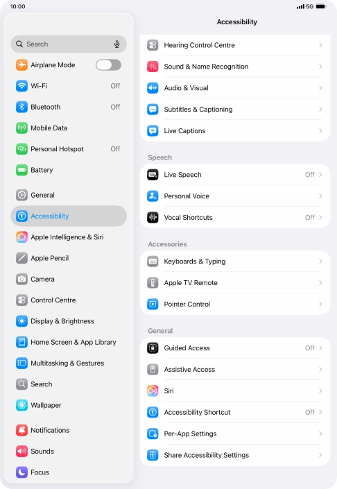 Press the required category below 