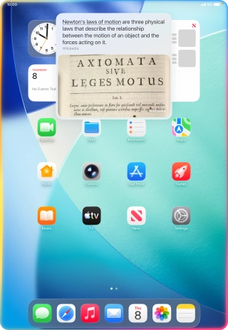 Ask questions or ask Siri to find information on the internet.