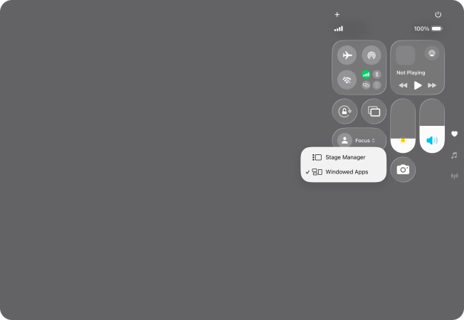 Press the required type of multitasking.