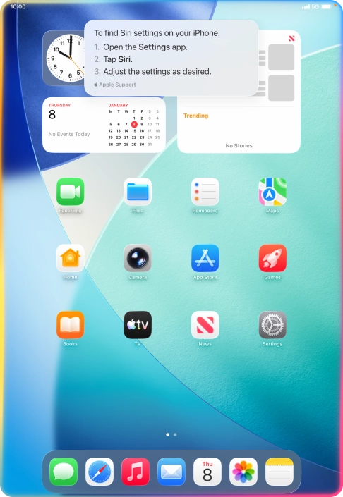 Ask questions about functions and settings on your tablet.