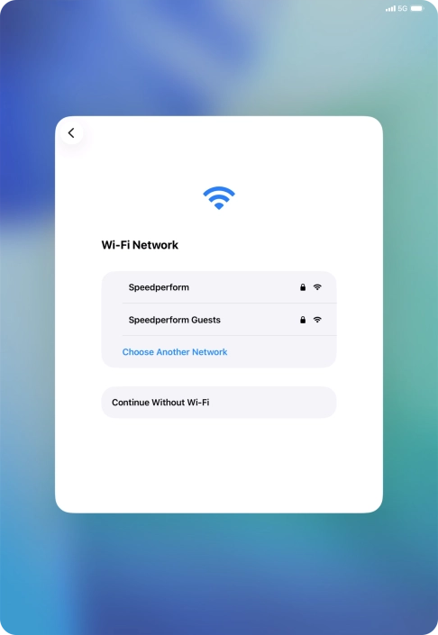 Press the required Wi-Fi network.