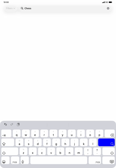 Key in the name or subject of the required app and press enter.