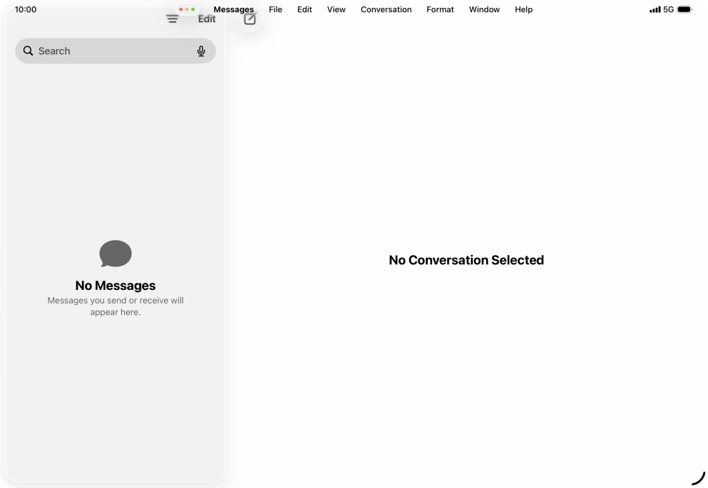 Press the menu icon.