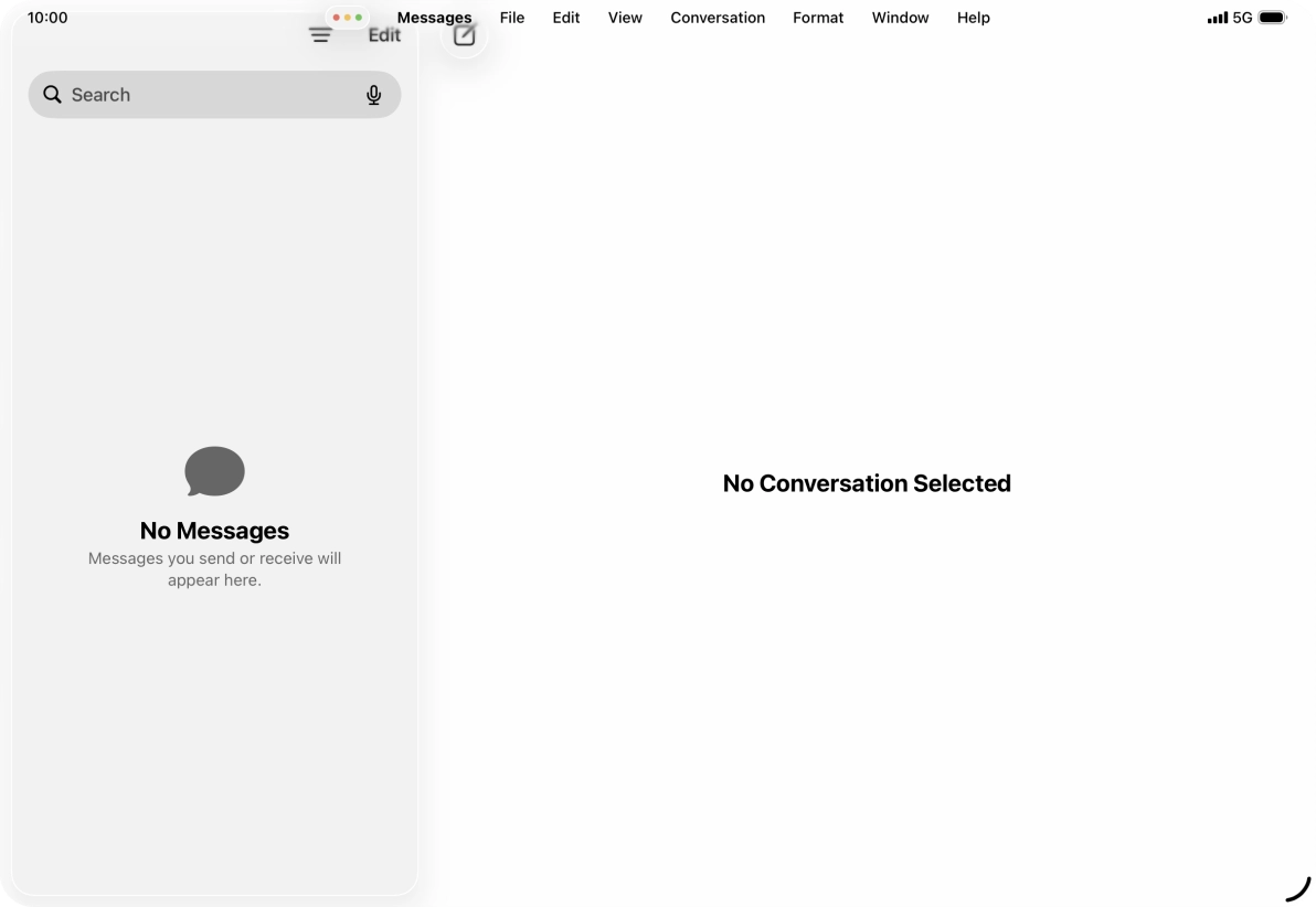 Press the menu icon.